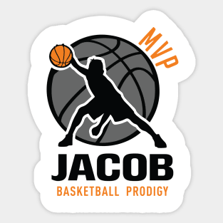 Jacob MVP Custom Player Basketball Prodigy Your Name Sticker